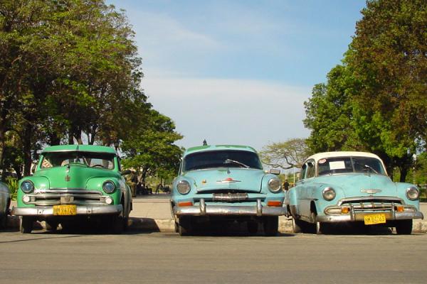 Image of Old Cuba cars Cuba Cars waiting for their next ride