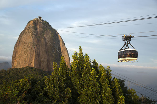 Image of Sugar Loaf mountain from the air, Rio de Janeiro, Brazil