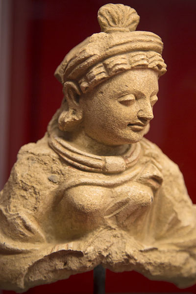 Buddhist figure, perhaps responsible for memorial service, found in Hadda, eastern Afghanistan | Kabul Museum | Afghanistan