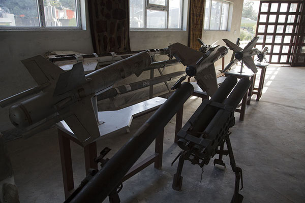 RPGs (Rocket Propelled Grenades) on display in the museum | OMAR mine museum | Afghanistan