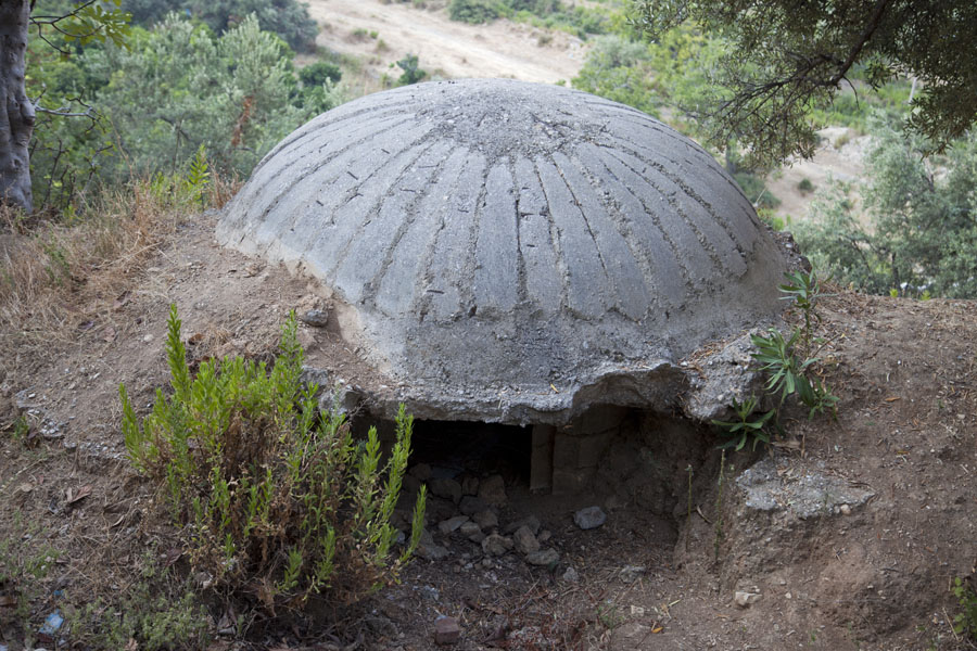 Picture of Borsh bunkers (Albania): Bunker dug into the earth above the plain of Borsh