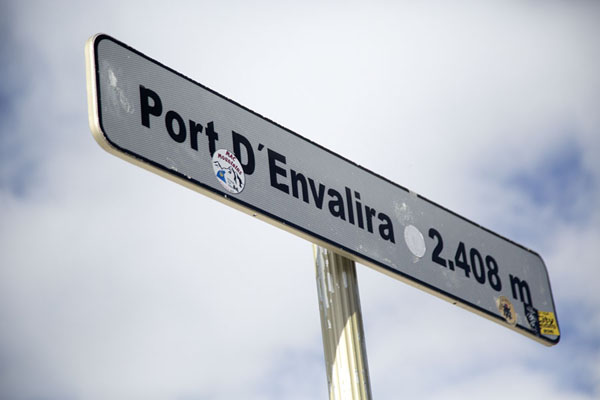 Picture of The new sign at the top of the Envalira mountain pass, 2408mEnvalira - Andorra
