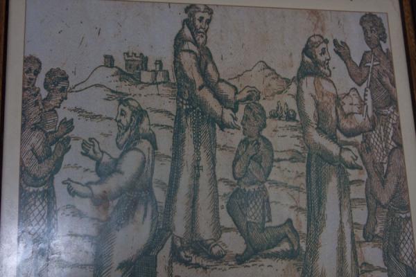 Picture of Museum of Slavery (Angola): Baptizing slaves before they were taken away from Africa