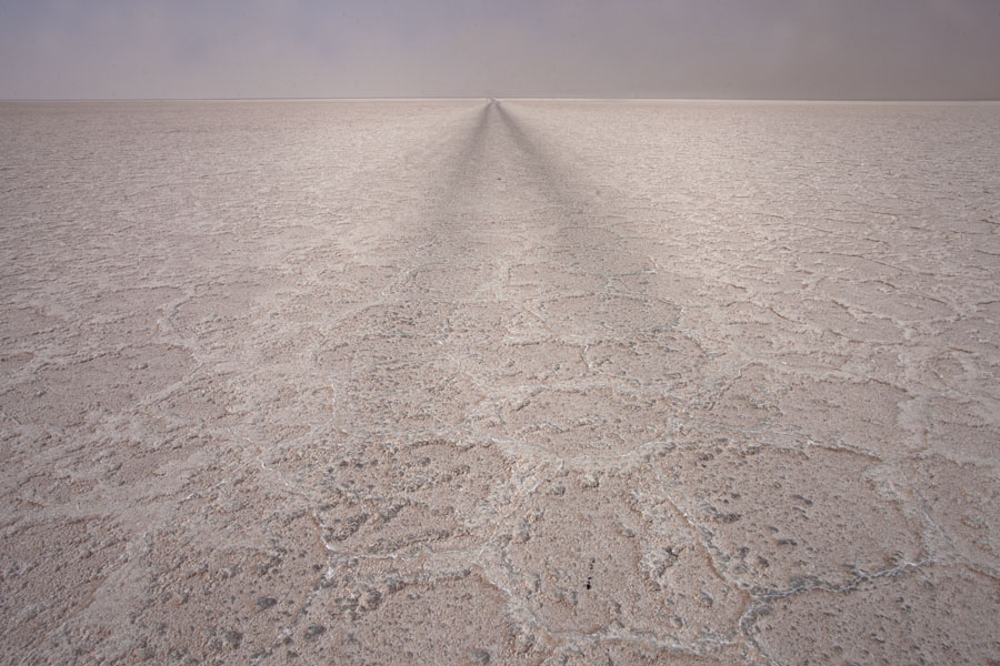 Picture of Salinas Grandes (Argentina): Driving over the Salinas Grandes