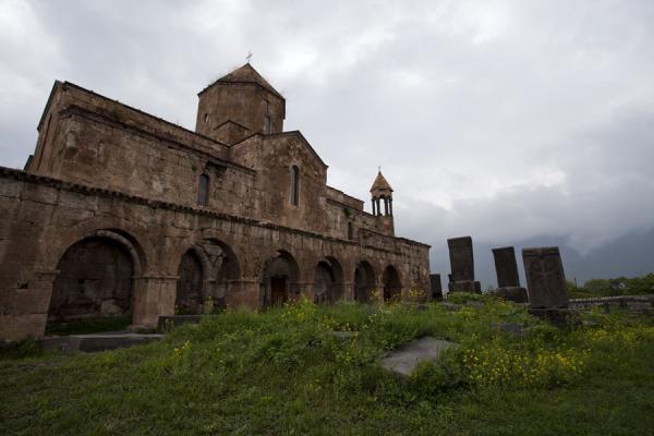 Picture of Odzun church (Armenia): Southern side of Odzun basilica with cloister