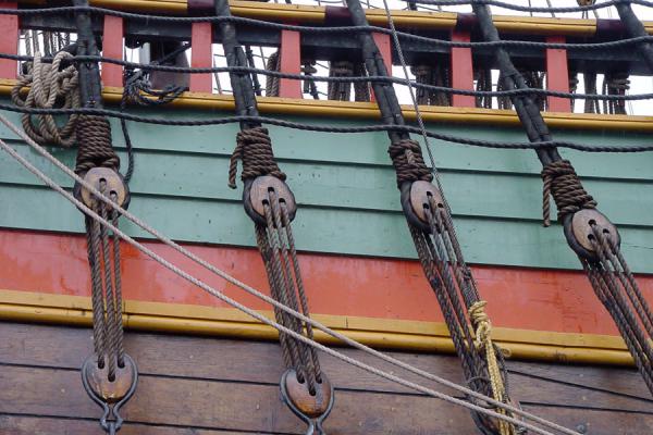 Picture of Batavia ship (Australia): Close-up of replica of Batavia