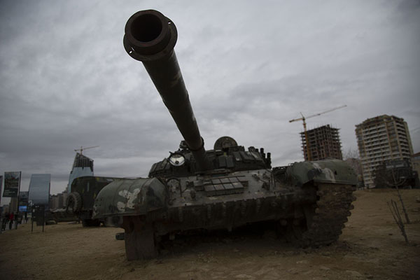 Picture of Baku War Tropies Park (Azerbaijan): One of the destroyed Armenian T-72 tanks