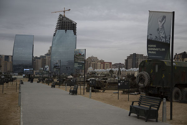 Picture of Destroyed army materials in the War Trophies ParkBaku - Azerbaijan