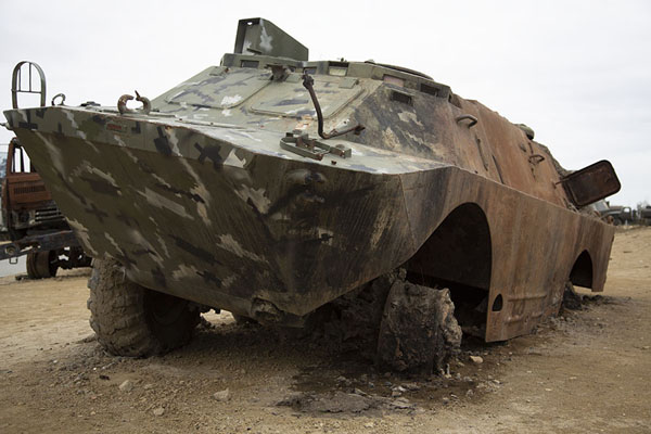 Destroyed Armenian armoured vehicle | Baku War Tropies Park | Azerbaijan