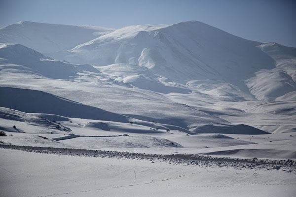 Picture of Road in the Nakhchivan winter landscape near Lake Batabat