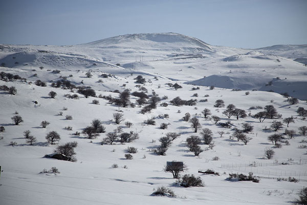 Picture of View of the snowy landscape, towards the Armenian border