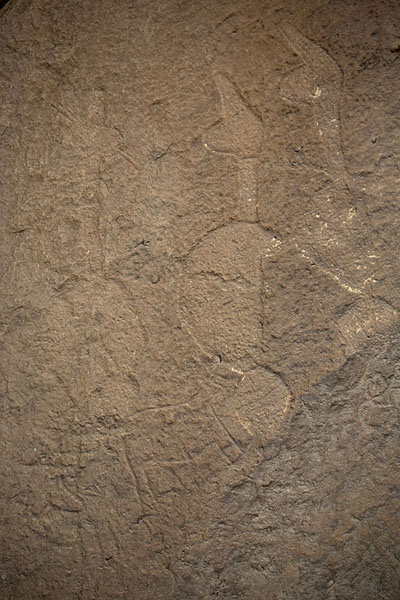 Picture of Women, probably pregnant, carved out of a rock at GobustanGobustan - Azerbaijan