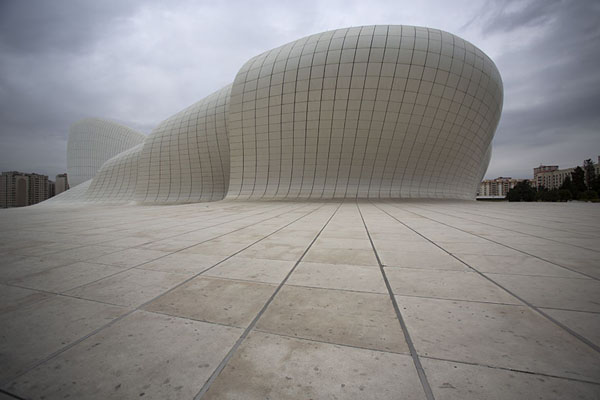 Picture of The various sections of the Heydar Aliyev Centre seen from one of its sides