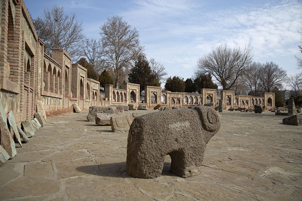 Objects lined up just outside the mausoleum of Momine Khatun | Nakhchivan City | Azerbaijan