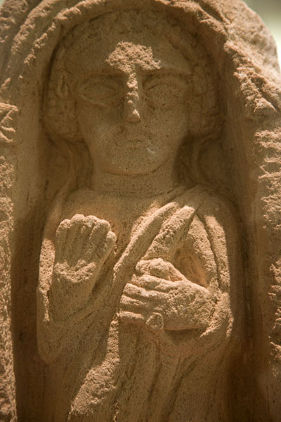 Detail of a Hellenistic sculpted figure | Bahrain National Museum | Bahrain