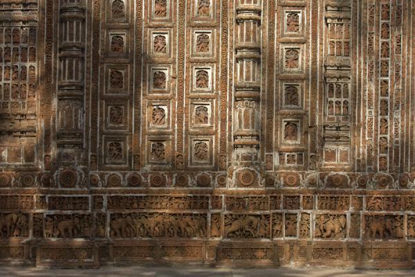 Part of the temple in the early morning sun | Kantanagar temple | Bangladesh