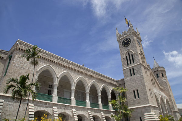 Picture of Bridgetown (Barbados): Clock tower and arched gallery can be found in the west wing of the Parliament Buildings