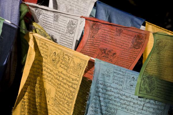 Picture of Colourful prayer flags at Burning Lake