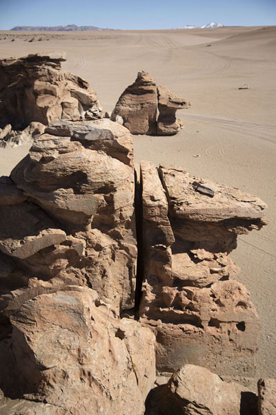 Foto de View from the top of one of the rock formations of the stone forestBosque de piedras de Eduardo Avaroa - Bolivia