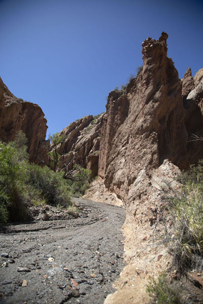 Steep walls marking one of the Tupiza canyons | Canyon de Tupiza | la Bolivie