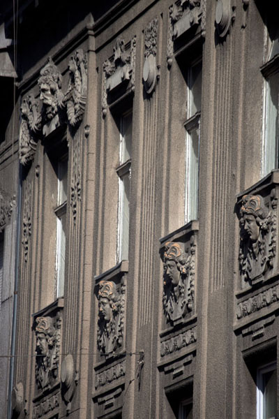 Picture of Richly decorated facade of a building in downtown Sarajevo