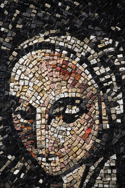 Picture of Mosaic depicting a female head in the monument