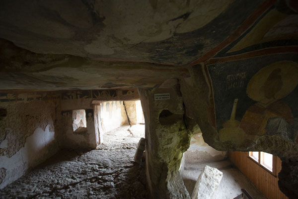Picture of Ivanovo rock hewn church (Bulgaria): Looking into the rooms of the Holy Virgin rock church of Ivanovo