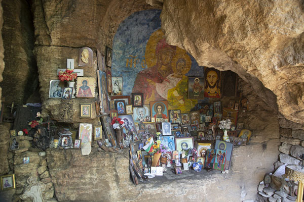 Picture of Rock-hewn church at the foot of the rock of Madara