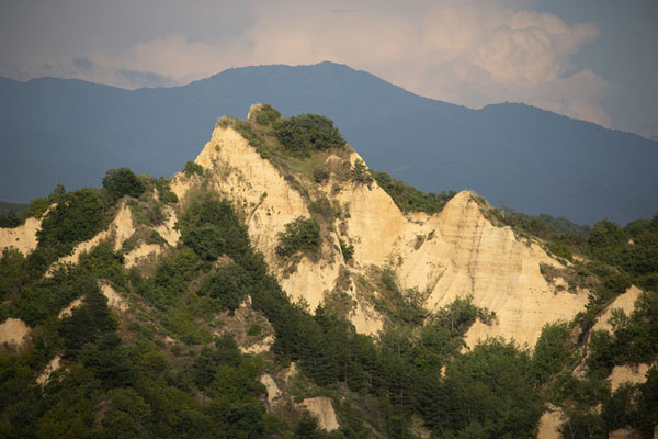 View of the sandstone pyramids near Melnik | Melnik | Bulgaria