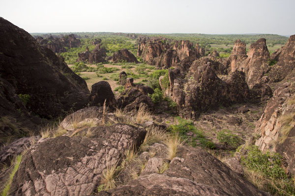 Picture of Sindou Peaks (Burkina Faso): Panoramic view of the Sindou Peaks from a rock in the afternoon