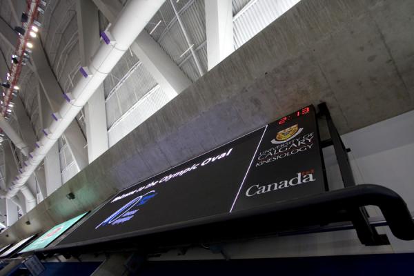 Information board in the Olympic Oval | Óvalo Olímpico Calgary | Canada