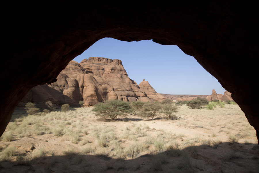 View of the landscape at Terkei Kisimi from within one of the caves | Terkei Kisimi | Chad
