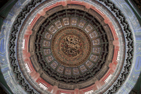 Picture of Forbidden City (China): The ceiling of the Pavilion of Myriad Springtimes in the Imperial Garden to the north of the Forbidden City