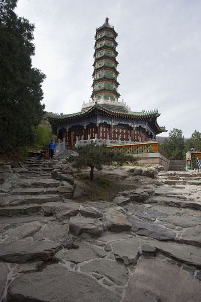 Picture of Fragrant Hills (China): The green pagoda of the Zongjing monastery in Fragrant Hills