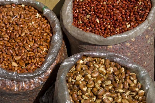 Close-up of bags with nuts | Kashgar Bazaar | China