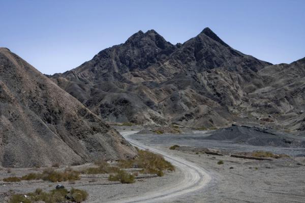 Picture of Taklamakan Desert Highway (China): Road through a rocky part of the Taklamakan Desert