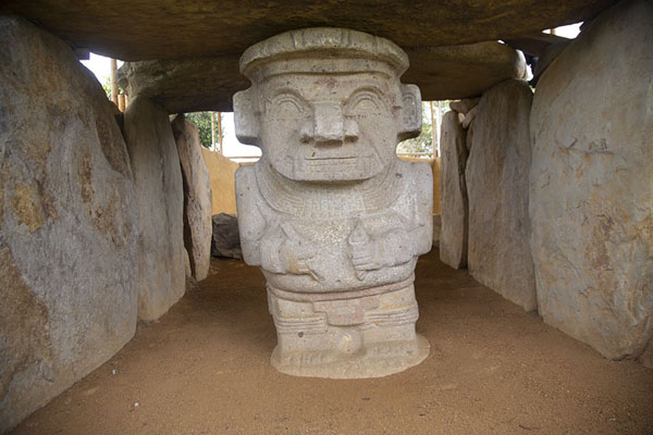 Looking into one of the tombs with slabs of stone at Alto de los Ídolos | Alto de los Ídolos | Colombia