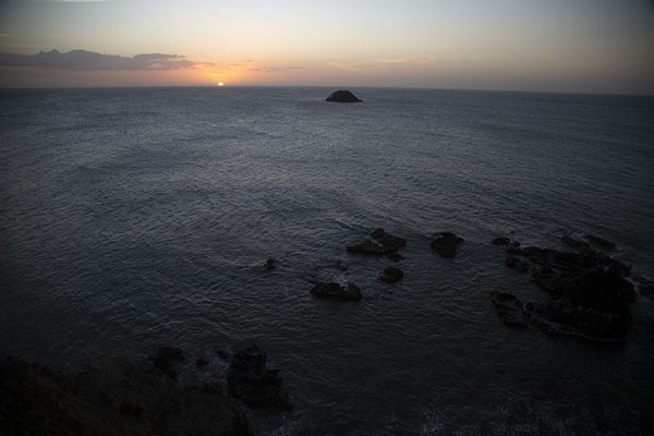 Picture of The west coast of Cabo de la Vela with rock in the seaLa Guajira - Colombia