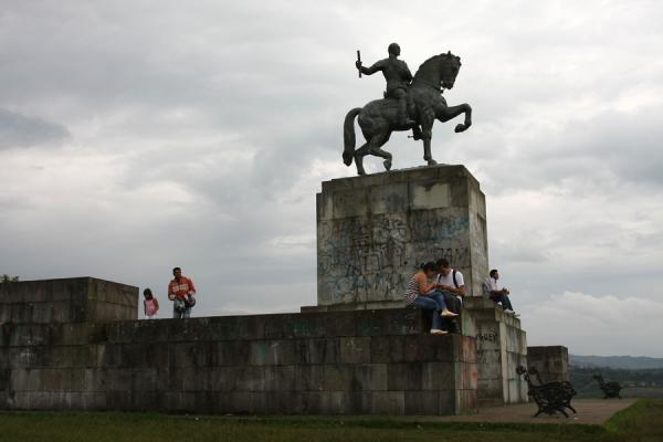 Picture of Popayán (Colombia): Statue of Sebastian de Belalcázar, founder of Popayán, on top of the Morro del Tulcán