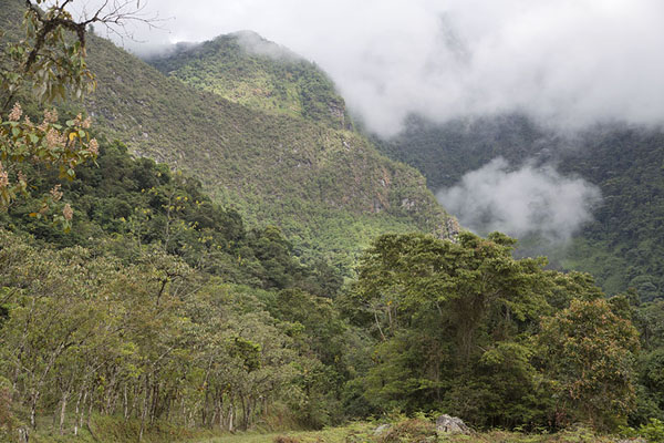 Picture of Clouds aailing in the landscape of the Salto de Candelas waterfall