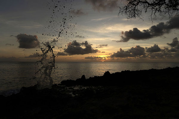 Picture of Sunset at a blowhole on the west coast of San AndrésSan Andrés - Colombia