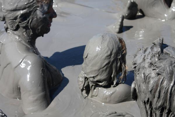 Close-up of mud-covered people in the volcano of Totumo | Totumo Volcano | Colombia