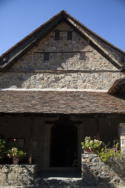 Photo de The entrance of the church of Agios Ioannis Lambadistis monastery in KalopanayiotisTroodos - Chypre
