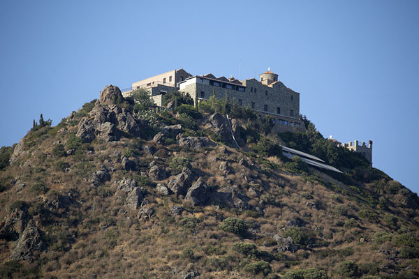 Picture of Stavrovouni Monastery (Cyprus): Perched on top of a mountain with the same name, Stavrovouni Monastery can be seen from far away