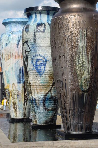 Vase art on square in Roskilde | Roskilde | Denmark