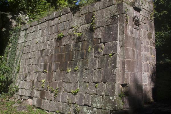 Sturdy stones used to construct the wall of Fort Shirley | North Dominica | Dominica