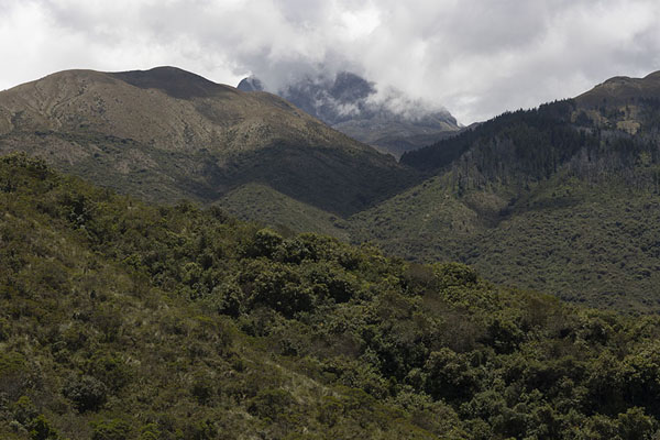 Foto van View towards mount CotacachiLaguna Cuicocha - Ecuador