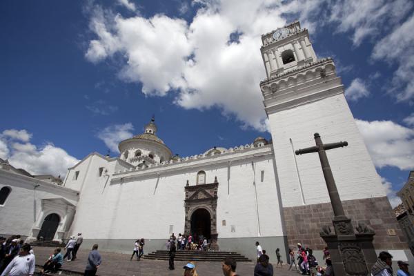 Picture of Quito old city (Ecuador): Looking up the church and monastery of Concepción