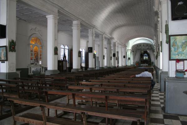 Picture of Santa Lucía Cathedral in Zacatecoluca: wooden interior - El Salvador - Americas