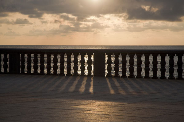 Picture of Bata waterfront (Equatorial Guinea): Sun casting shadows on the waterfront of Bata